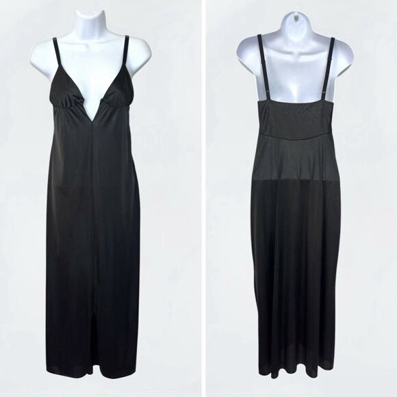 Vintage Glydons Maxi Slip Dress Womens 32 USA Hollywood Babydoll Goth Witchy Y2K - Picture 3 of 16